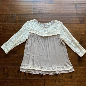 Beige Babydoll Top